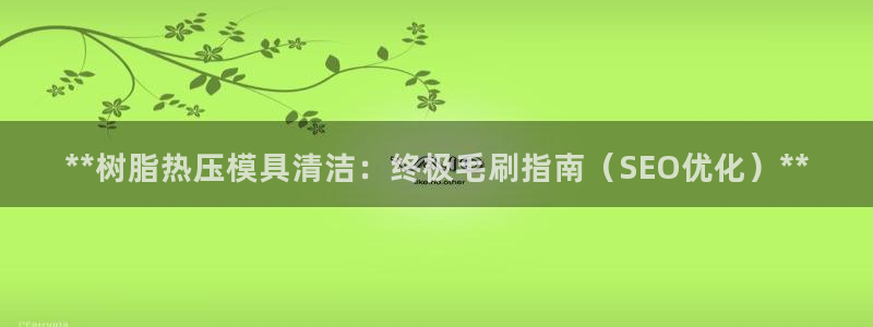 emc低频：**树脂热压模具清洁：终极毛刷指南（SEO优