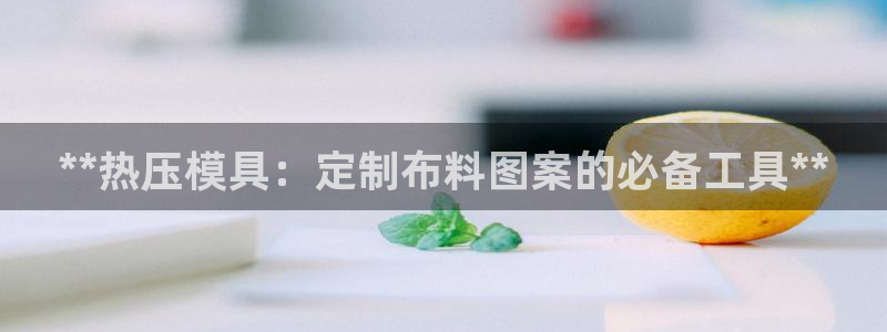 易倍易倍单词官方网站：**热压模具：定制布料图案的必备工