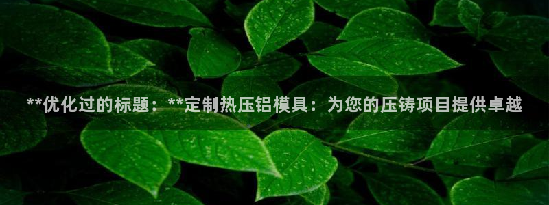 emc易倍官网登录入口：**优化过的标题：**定制热压铝